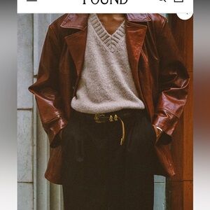 New FOUND leather jacket 100% cow leather